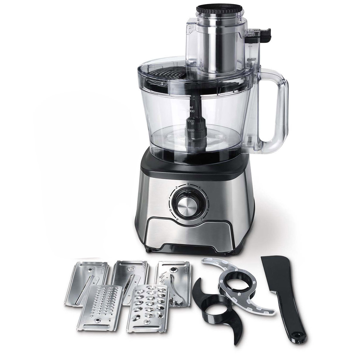 Food Processors - MAGICCOS New 7-in-1 Large Digital Food Processors,  14Cup,1000W, 3 Auto-iQ Preset Programs & Upgraded Smart