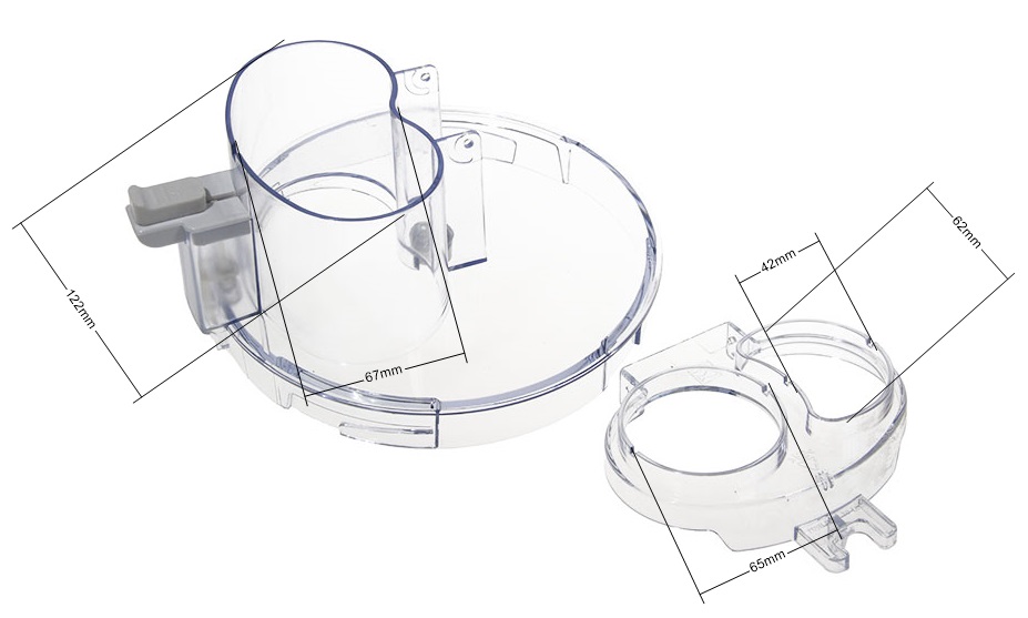 FP408 FP406 Food Processor Bowl -- Large Chute Version