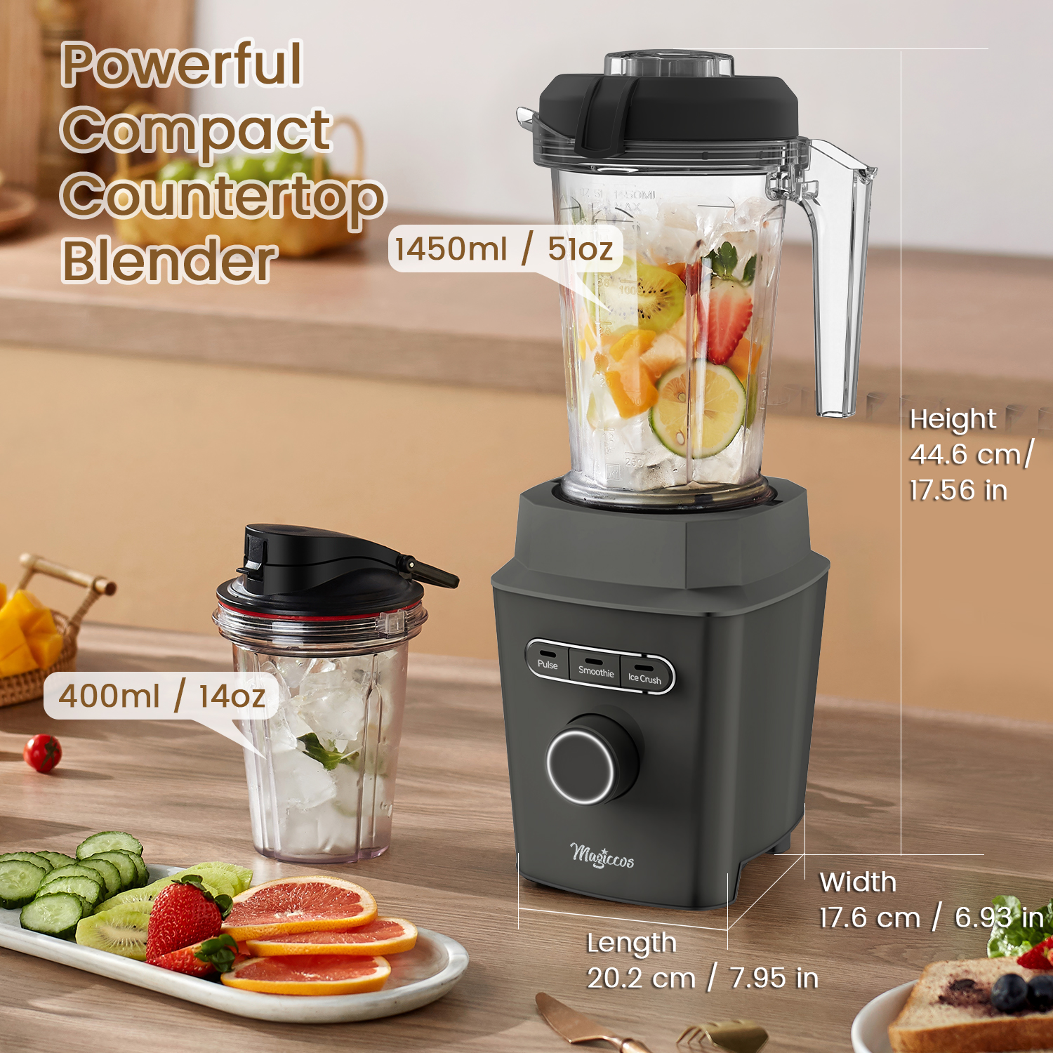 Magiccos 1000w High-Speed Countertop Blender- 51Oz Blender Magiccos 1000w High-Speed Countertop Blender- 51Oz Blender