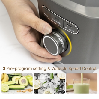 Countertop Blender - Magiccos 1000w High-Speed Countertop Blender- 51Oz Blender Jar, 14Oz Travel Jar, Variable Speeds, 2000w Peak Watt Motor,