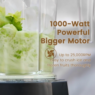 Countertop Blender - Magiccos 1000w High-Speed Countertop Blender- 51Oz Blender Jar, 14Oz Travel Jar, Variable Speeds, 2000w Peak Watt Motor,